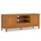 Simpli Home - Warm Shaker SOLID WOOD 60 inch Wide Transitional TV Media Stand - Light Golden Brown-Front_Standard