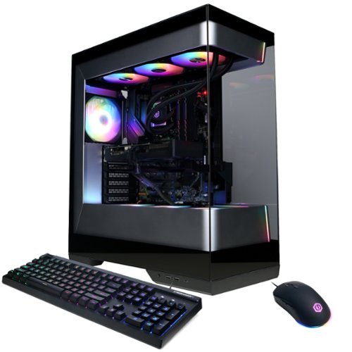 CyberPowerPC - Gaming Desktop - AMD Ryzen 7 7800X3D - AMD Radeon RX 9070 XT 16GB - 32GB DDR5 - 2TB PCIe 4.0 SSD - Black-Front_Standard
