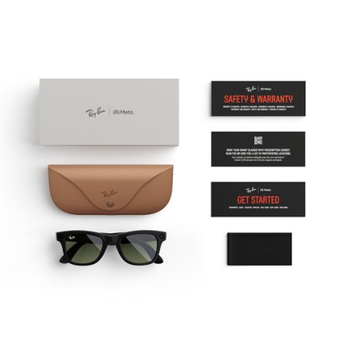 Ray-Ban Meta Wayfarer Large glasses with Meta AI, Audio, Photo, Video Compatibility - Green Lenses - Shiny Black WHERE TO BUY