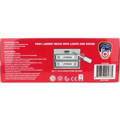 Daron FDNY: Ladder Fire Truck - 11.5 GLOBAL SHIPPING