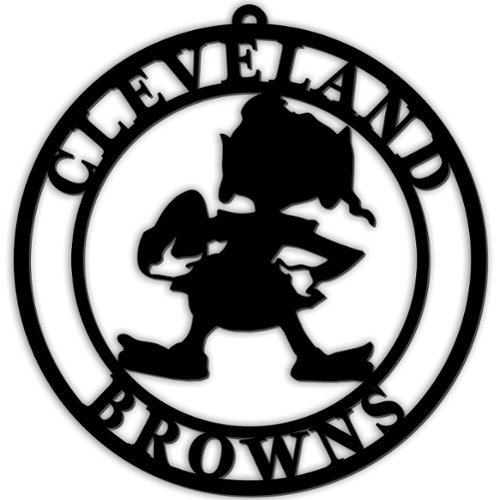 Fan Creations - Cleveland Browns Brownie The Elf 16'' Team Logo Cutout - Black-Front_Standard 