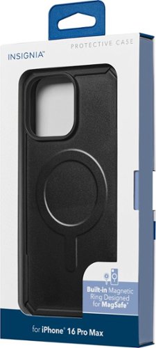 Insignia™ Protective Case with Built-In MagSafe Ring for iPhone 16 Pro Max - Black BUY IN MIDDLE EAST