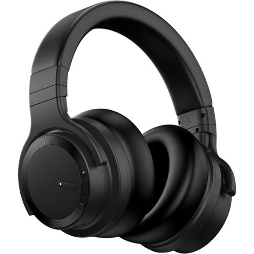 MOVSSOU - E7 Active Noise Cancelling Wireless Bluetooth Headphone - Black-Front_Standard 