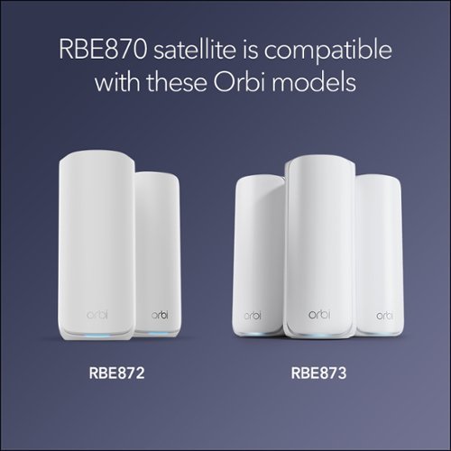 NETGEAR Orbi 870 Series BE21000 Tri-Band Mesh Wi-Fi 7 Satellite - White WHERE TO BUY