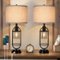 Nordic Hygge - Set of 2 Table Lamps for Living Room with USB Ports, 29" Tall 2-Light Bedside Lamps, Farmhouse Nightstand Lamp - Cream-Front_Standard