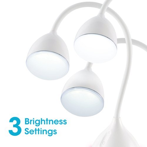 OttLite Mood LED Color Changing Base Desk Lamp with Three Brightness Settings, USB Charging Port and Clear Sun Technology - White BUY IN UAE