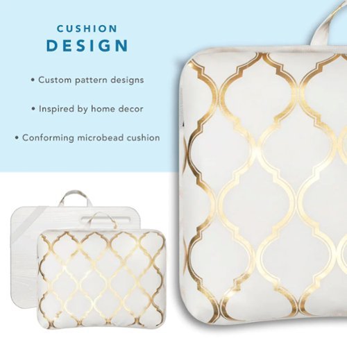 LapGear Designer Lap Desk for 15.6 Laptop - Gold Quatrefoil GLOBAL SHIPPING