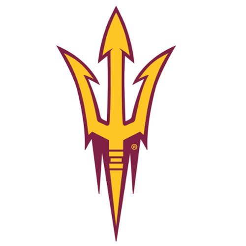 Fan Creations - Arizona State Sun Devils Distressed Logo Cutout Sign - Multicolor-Front_Standard 