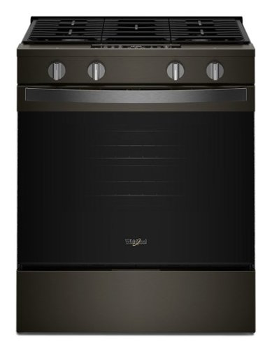 Whirlpool - 5.0 Cu. Ft. Smart Freestanding Slide-In Gas Range with Air Cooking Technology and Steam Clean - Black-on-Stainless