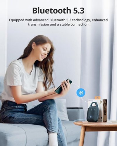 Tronsmart Mirtune H1 Portable Bluetooth Speaker, Big Audio and Punchy Bass, Integrated Carabiner, IPX7 Waterproof, 20H Playtime - Blue BUY IN EUROPE