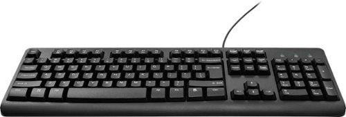 Best Buy essentials™ Full-size Wired Membrane Keyboard - Black WORLDWIDE DELIVERY