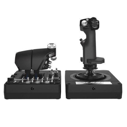 Logitech - X56 HOTAS Microsoft Flight Simulator RGB Dual-Throttle and Joystick - Black-Front_Standard 