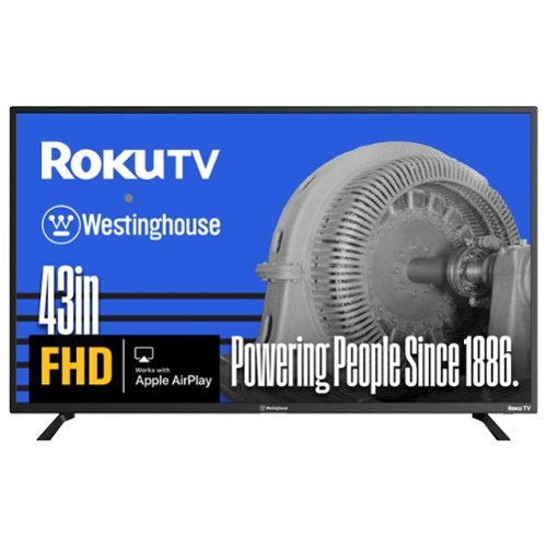 Westinghouse - 43" Smart ROKU TV, 1080p FHD Flat Screen with Wi-Fi, Bluetooth, Mobile App, AirPlay, Alexa & Google-Front_Standard 