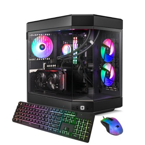 iBUYPOWER - Y60 Gaming Desktop PC - Intel Core Ultra 9 285K- NVIDIA GeForce RTX 4070 Super 12GB- 32GB DDR5 RGB RAM - 2TB NVMe - Black-Front_Standard 