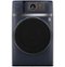 GE Profile - UltraFast 4.8 Cu. Ft. High-Efficiency Smart Front Load Washer and Electric Dryer Combo with Ventless Heat Pump - Sapphire Blue-Front_Standard