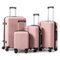 Winado - 16"/20"/24"/28" Carry on 4 Piece PP Hardside Luggage Suitcase Set with Built-in Lock Spinner Wheels for Travel Business - Pink-Front_Standard