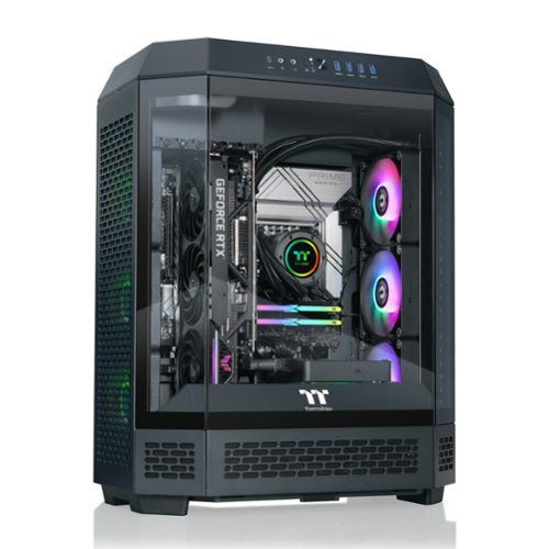 Thermaltake - Reactor 9880 Gaming Desktop AMD Ryzen 7 9800X3D 32GB DDR5 RGB Memory, NVIDIA GeForce RTX 5080, 2TB NVMe M.2 - Black