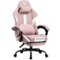 GTPlayer - Gaming Chair Breathable Fabric Ergonomic Computer Desk Chair - Pink-Front_Standard