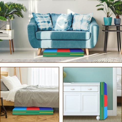Costway 58'' Toddler Foam Play Mat Baby Folding Activity Floor Mat Home School Daycare - Multi-color BUY ONLINE