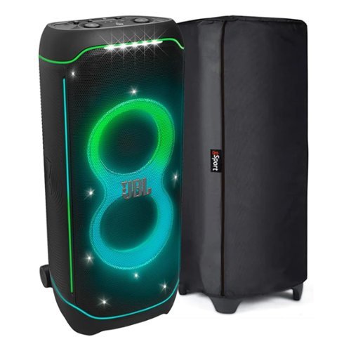 JBL - PartyBox Ultimate Portable Party Speaker Bundle with gSport Speaker Cover - Black-Front_Standard 
