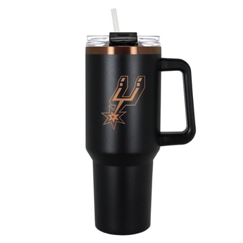 Great American Products - San Antonio Spurs 40oz. Colossus Copper Edition Tumbler - Black-Front_Standard 