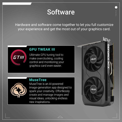 ASUS DUAL NVIDIA GeForce RTX 5050 OC Edition 8GB GDDR7 PCI Express 5.0 Graphics Card - Black GLOBAL SHIPPING