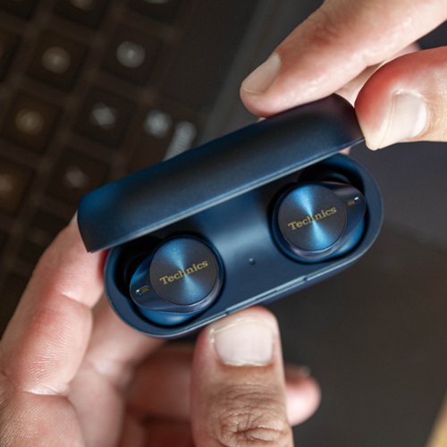 Technics Premium HiFi True Wireless Earbuds with Noise Cancelling, 3 Device Multipoint Connectivity, Wireless Charging - Blue SHOP ONLINE