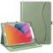 Kitcheniva - Protective Stand Case For iPad 9th 8th 7th Generation 10.2 Inch With Pocket Holder - Sage Green-Front_Standard