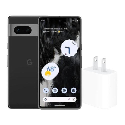 Google - Pixel 7 128GB - (Verizon) Unlocked With Extra Power Adapter - Obsidian-Front_Standard 