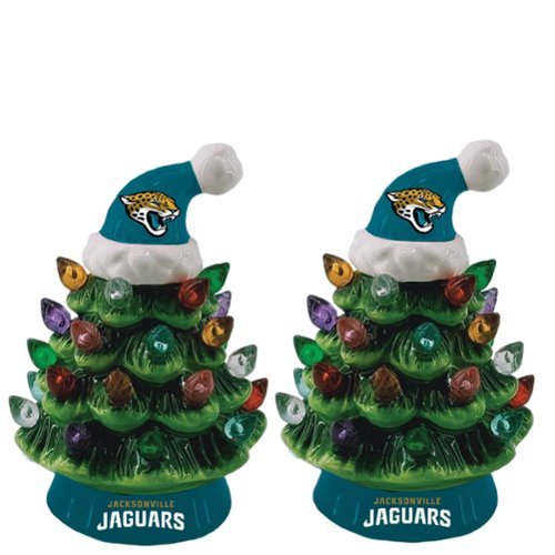 Evergreen Enterprises - 2-Pack 4" Ceramic LED Christmas Tree Set - Multicolor-Front_Standard 