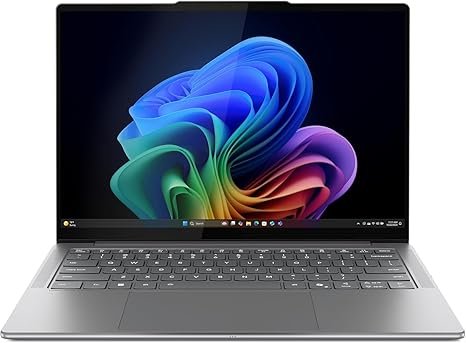 Lenovo - Slim 7i Aura Edition - 2025 - Copilot+ PC - Core Ultra 7 Processor 256V - 14" WUXGA OLED Display - 16 GB Memory - Black-Front_Standard 
