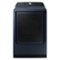 Samsung - Open Box 7.4 Cu. Ft. Smart Electric Dryer with Steam and Pet Care Dry - Brushed Navy-Front_Standard