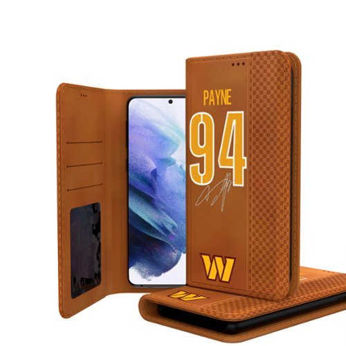 Keyscaper - NFL - Daron Payne Washington Commanders Galaxy Folio Case - S24 - Brown-Front_Standard 