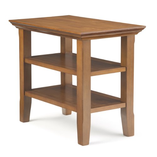 Simpli Home - Acadian Narrow Side Table - Light Golden Brown-Front_Standard 