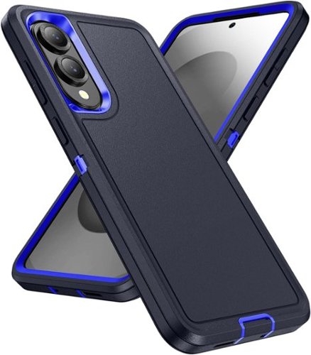 Entronix - Case Compatible with Galaxy S25 Edge - Triple-Layer Heavy Duty Protection - Blue-Front_Standard 