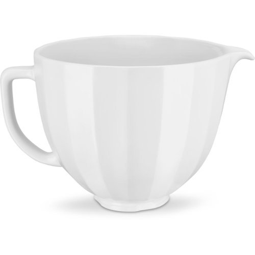 KitchenAid - 5-Qt. Ceramic Bowl for Tilt-Head Stand Mixers - White Shell