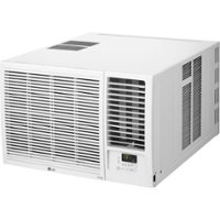 LG - 12,200 BTU 230/208-Volt Window Air Conditioner with Cool, Heat and Wi-Fi Control in White - White