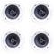 Klipsch - R-1650-C In-Ceiling Speaker - White (4-Pack) Bundle-Front_Standard