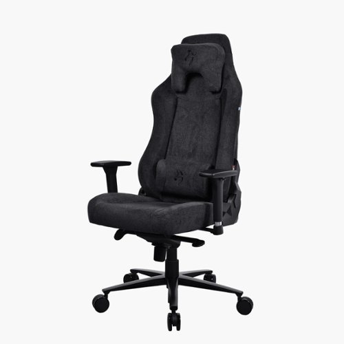 Arozzi - Vernazza Premium Soft Fabric Ergonomic Office/Gaming Chair - Pure Black-Front_Standard 