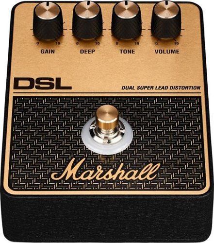 Marshall - DSL Overdrive/Distortion Pedal - Black/Gold-Front_Standard 