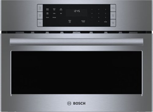 Bosch - 500 Series 1.6 Cu. Ft. Built-In Microwave with Sensor Cooking - Stainless Steel-Front_Standard 