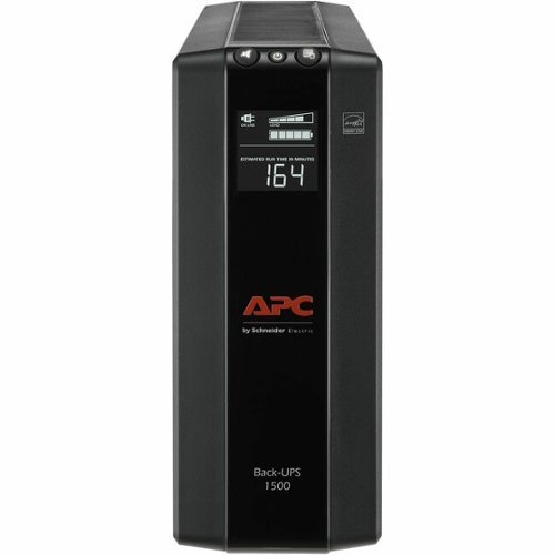 APC - Back-UPS Pro, 1500VA, Tower, 120V, 10 NEMA 5-15R outlets, AVR, LCD - Tower - 16 Hour Recharge - 3 Minute Stand-by - Black-Front_Standard