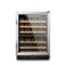 Lanbo - 44 Bottle Compressor Dual Zone Wine Fridge with Recessed Interior LED Lighting - Black-Front_Standard