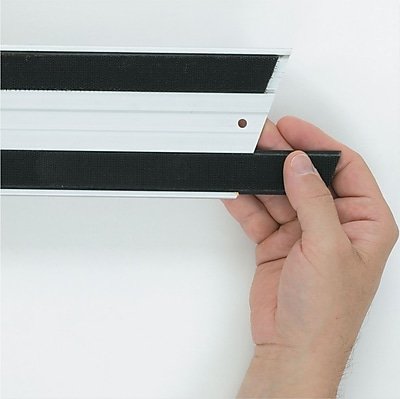 RubberMaid - Hook & Loop Replacement Strips, 1 1/10w x 18l - Black