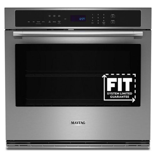 Maytag - 27" Built-In Single Electric Convection Wall Oven with Air Fry - Stainless Steel-Front_Standard 