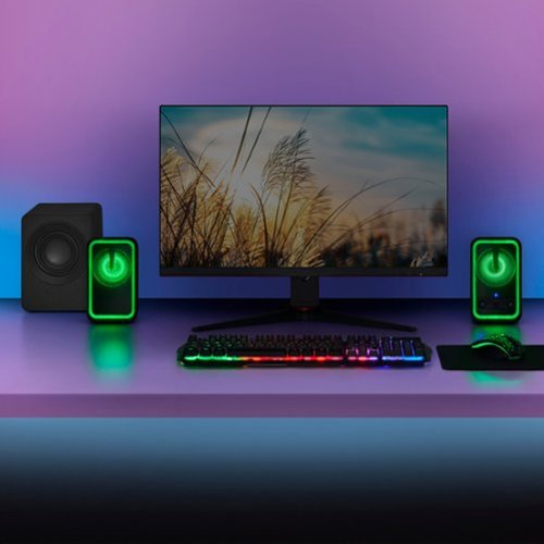 Insignia™ 2.1 Bluetooth Computer Speaker System with RGB Lighting and Remote Control (3-Piece) - Black WORLDWIDE DELIVERY