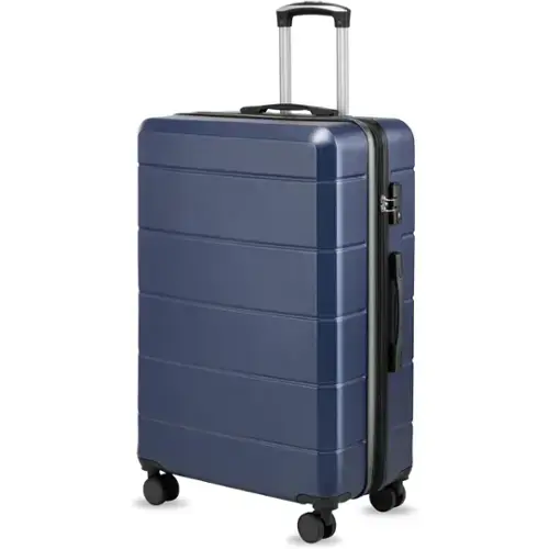 Front. LUGGEX - LUGGEX - 28 Inch Checked Luggage with Spinner Wheels, 106L Large Expandable Hardside Suitcase with TSA Lock - Lite-YY - Blue.