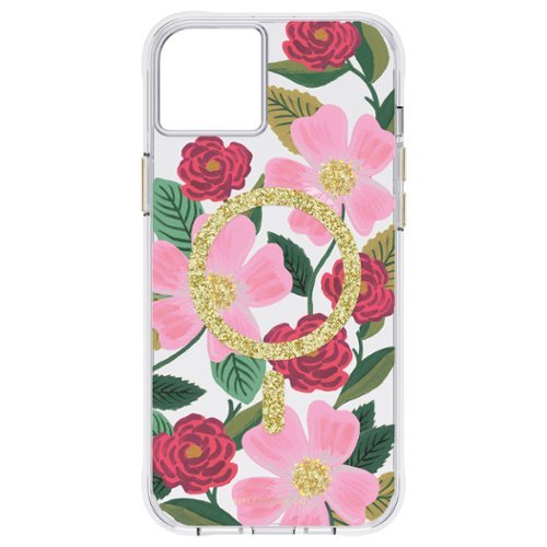 Rifle Paper - Antimicrobial Hardshell Case with MagSafe for Apple iPhone 14 Plus - Rose Garden-Front_Standard 