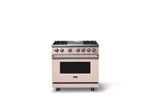 Viking - 36"W. 4 Burner Pro 5 Series 5.6 Cu. Ft. Freestanding Sealed LP Dual Fuel Convection Range/Griddle - Blush - Blush
