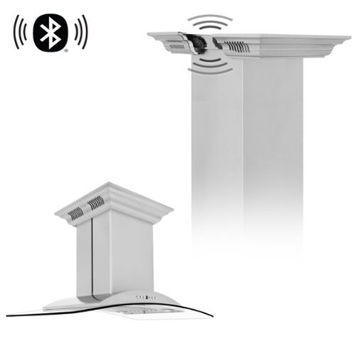 ZLINE - 30 inches - Externally Vented - Island Range Hood - Stainless Steel